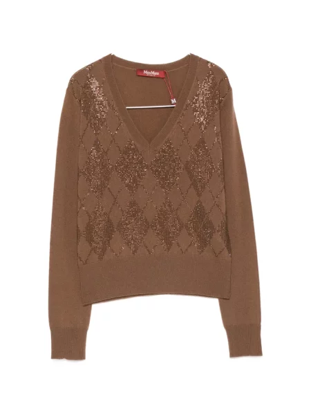 Pulover Max Mara cu model argyle maro