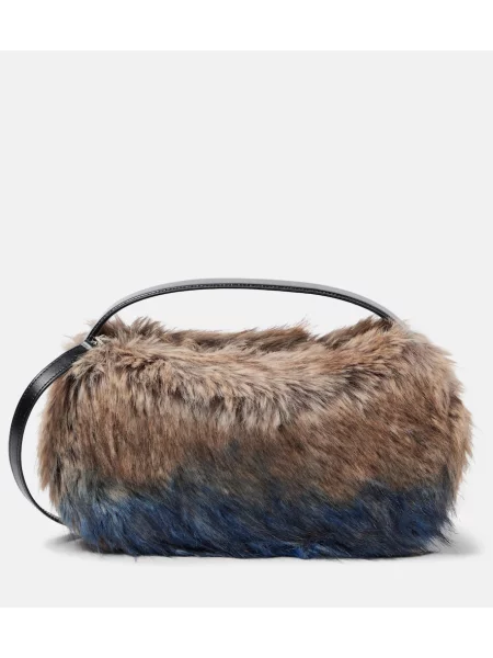 Geanta de piele Coperni din piele maro