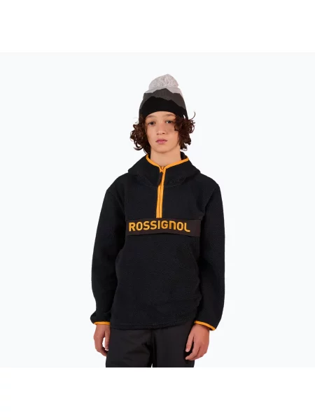 Gyerek anorák Rossignol Alltrack Anorak Fleece black. Méret: 10 fekete