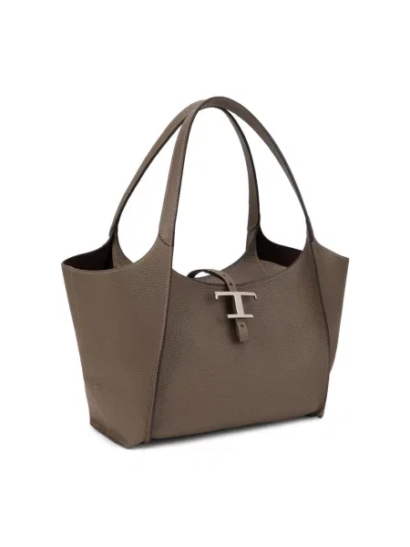 Shopperka Tod's skórzana beżowa
