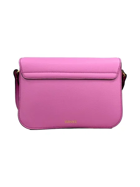 Torebka crossbody Versace skórzana różowa