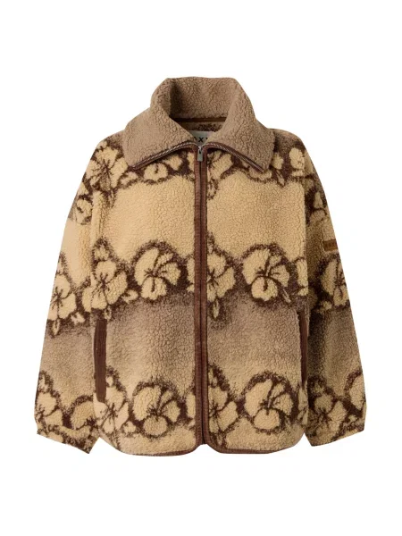 ROXY Jachetă fleece FEELS LIKE WINT / ciocolatiu bej