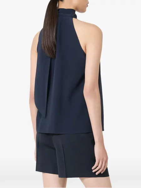 Top Max Mara de mătase albastru