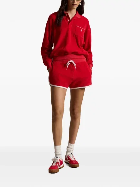 Кожени чорапи Polo Ralph Lauren с отворена пета с пейсли десен бяло
