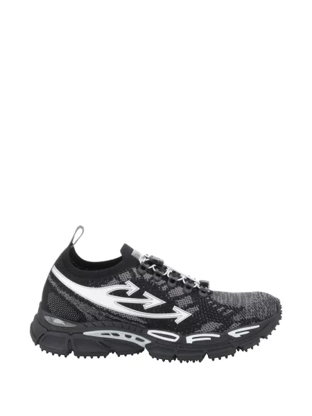 Sneakerși Off-white tricotate alb