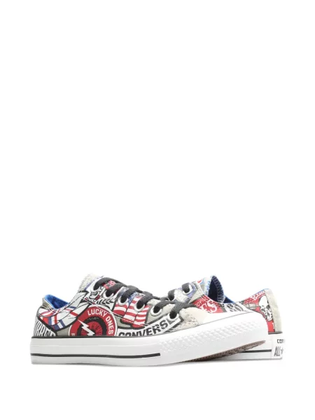 Sneakerși Converse cu imagine cu dungi roșu