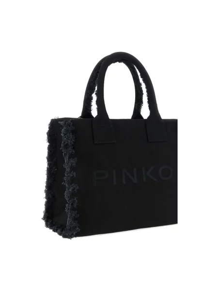 Shopperka Pinko skórzana czarna