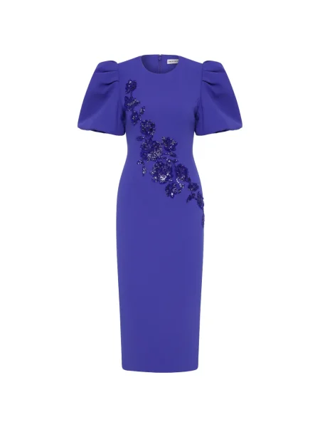 Sukienka midi Rebecca Vallance do kolan garniturowa niebieska