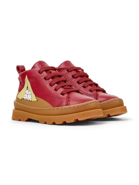 Camper Kotníkové boty kožené Brutus TWS FW by Moomin červené