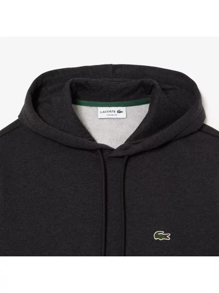 Lacoste Bluza Z Kapturem Z Bawełny Organicznej Lacoste szara