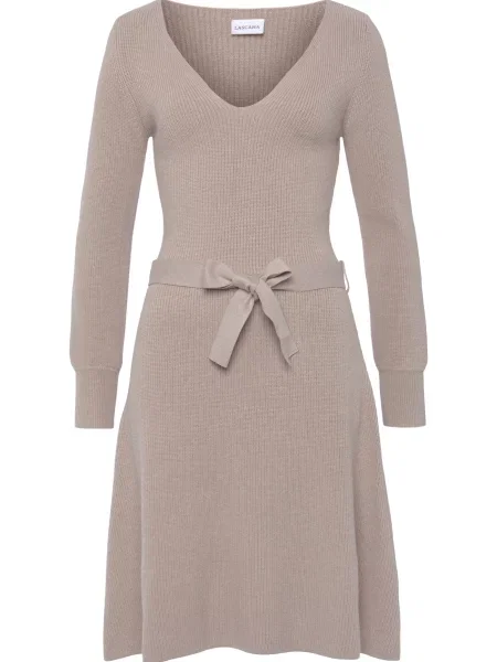 LASCANA Rochie tricotat amestecat bej