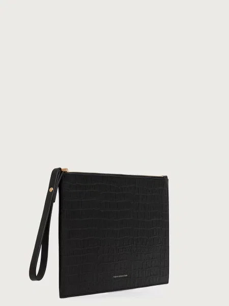 Tommy Hilfiger geantă mică pentru bărbați cu imitație de piele negru