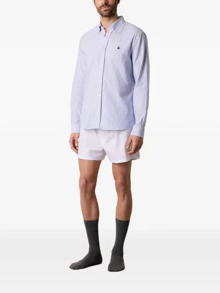 Boxeri Brooks Brothers din poplin alb