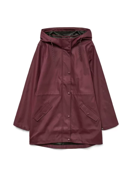 VERO MODA Palton de primăvară-toamnă VMMalou roşu închis