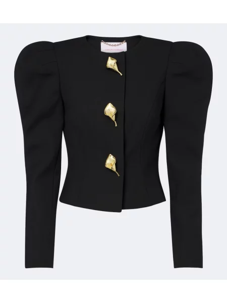 Geacă Carolina Herrera de lână negru