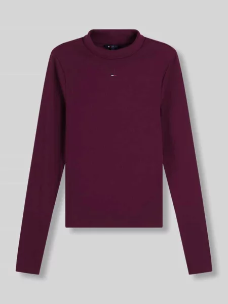 Bluzka z długim rękawem o kroju slim fit z mieszanki bawełny Tommy Jeans