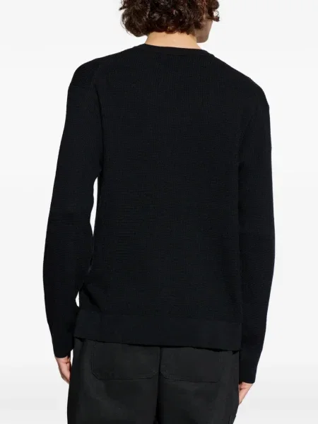 Pulover Studio Nicholson cu decolteu rotund negru
