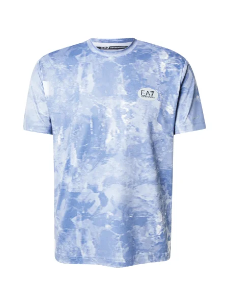 Emporio Armani Funkcionalna majica kraljevo modra / svetlo modra bela
