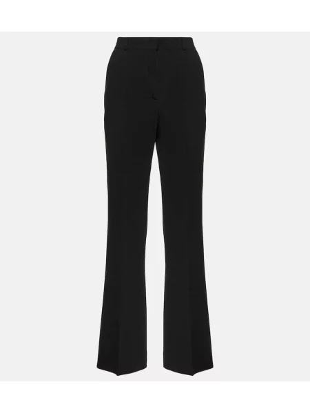 Pantaloni Toteme cu talie înaltă plisate negru