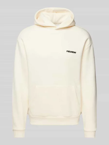 Bluza z kapturem z nadrukiem z logo Review