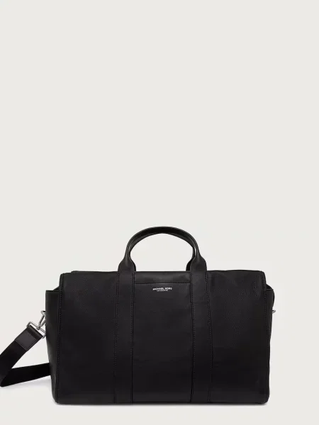 Michael Kors geantă de călătorie pentru bărbați din piele NICHOLAS negru