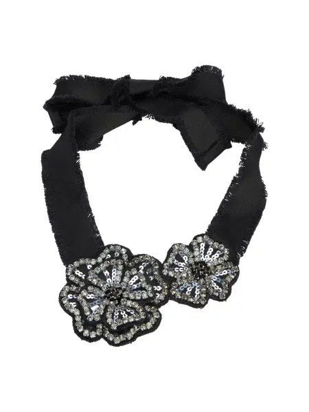 Naszyjnik Red Valentino z cekinami elegancki czarny