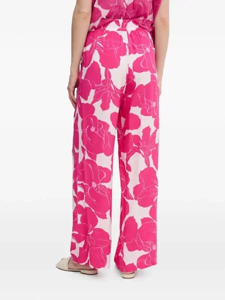 Pantaloni Marc Aurel cu model floral roz