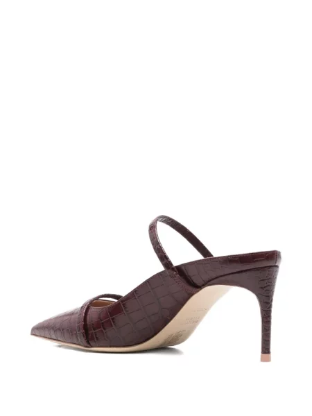 Papuci tip mules Malone Souliers cu broderie din piele