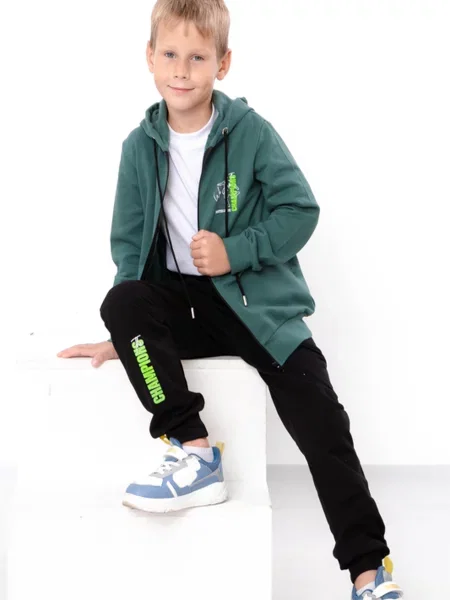 Дитячий Спортивний костюм Носи своє бавовна/поліестер зелений