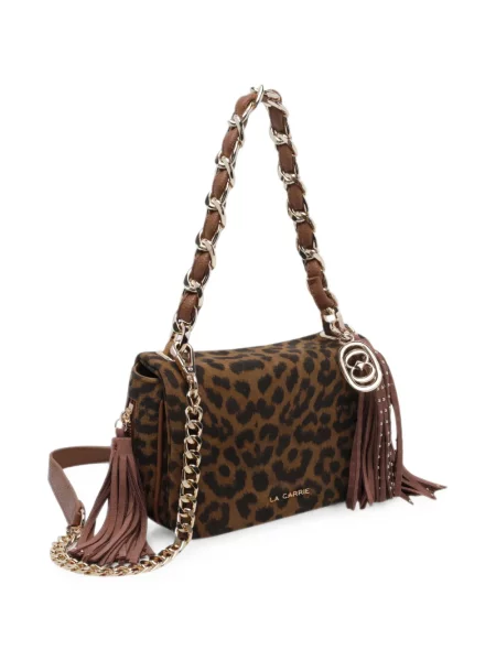 Geantă plic La Carrie cu imagine cu model leopard maro