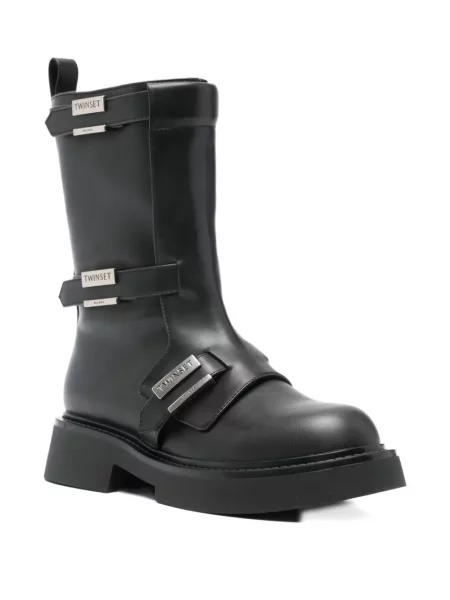 Botine Twinset cu cataramă negru