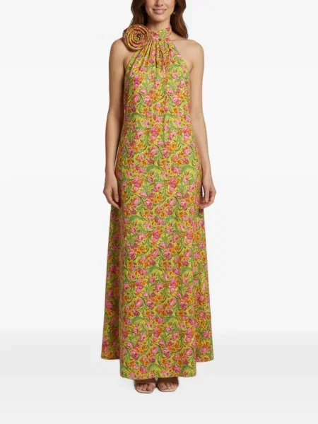 Rochie maxi Magda Butrym cu model floral cu imagine galben