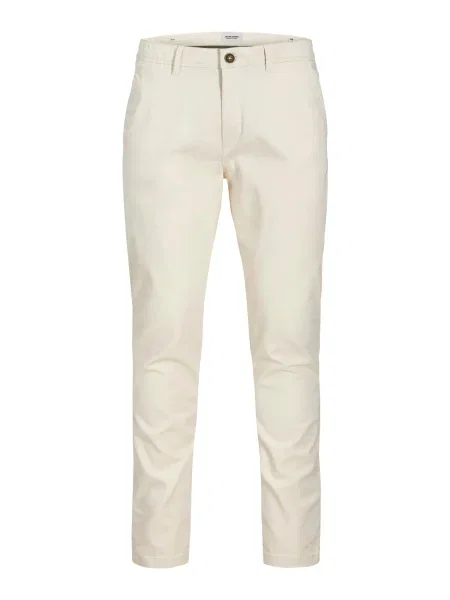 JACK & JONES Chino kalhoty JJIMARCO JJBOWIE vlny bílé