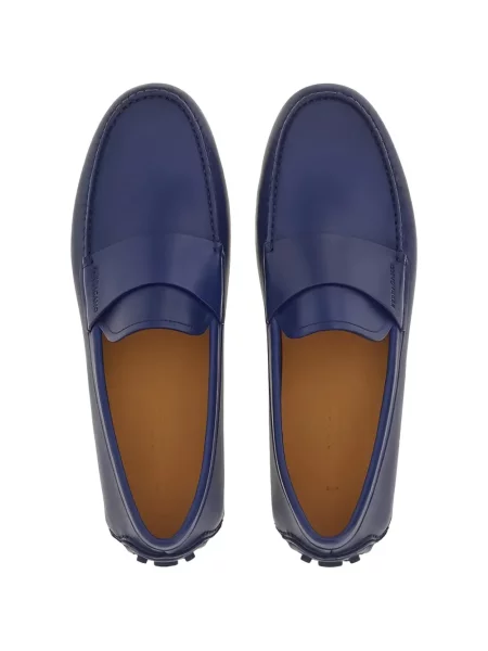 Mocasini Ferragamo din piele albastru