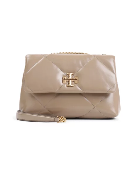 Torebka crossbody Tory Burch skórzana biznesowa beżowa