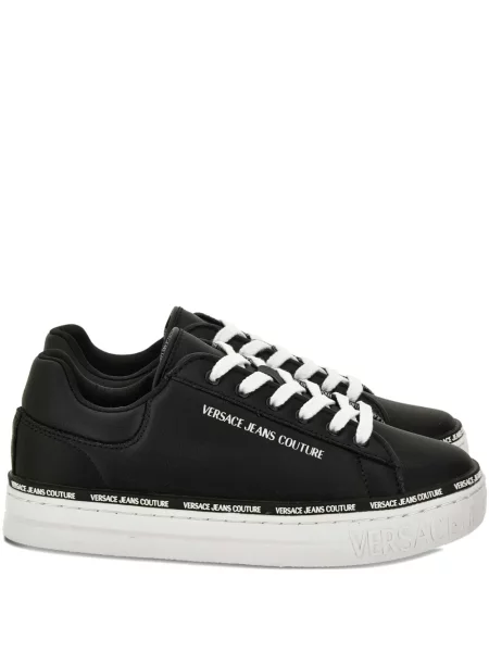 Sneakerși Versace Jeans Couture cu șireturi din dantelă negru