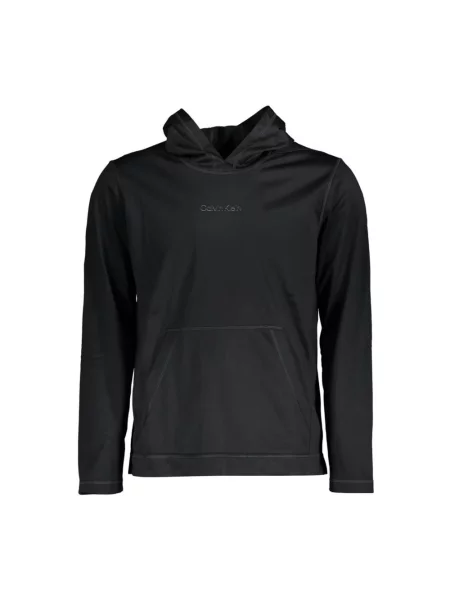 Bluza z kapturem Calvin Klein Performance z kapturem z długim rękawem czarna