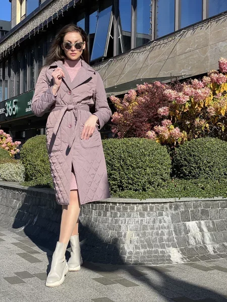 CAT ORANGE Пальто з утеплювачем Бузковий помаранчеве