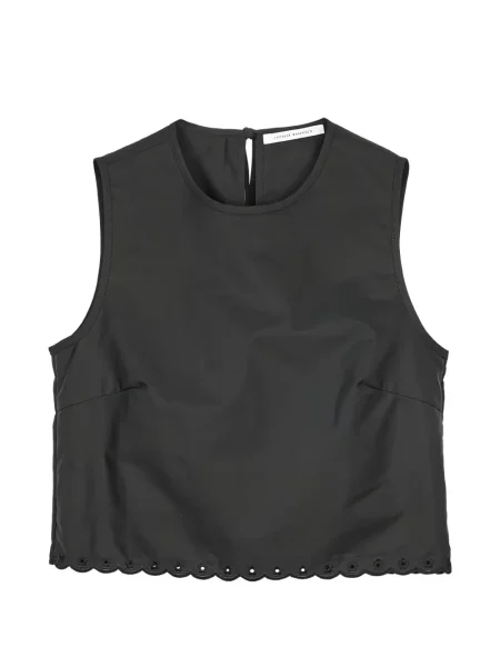 Top Cecilie Bahnsen cu broderie negru