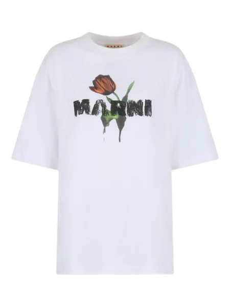 Tricou Marni cu imagine alb