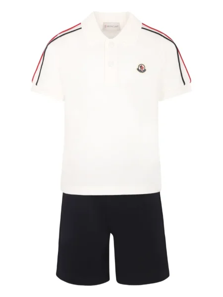 Koszulka polo dziecięca Moncler Enfant biała