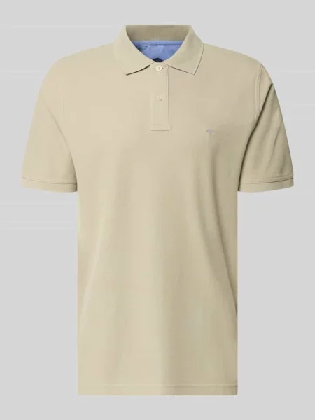 Koszulka polo o kroju regular fit z wyhaftowanym logo Fynch-hatton beżowa