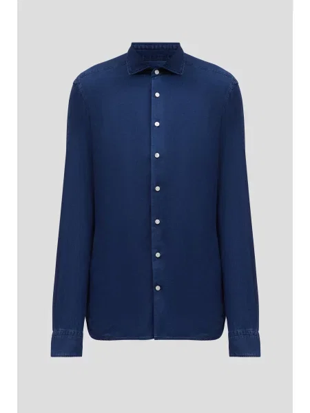 Рубашка Hackett London синяя