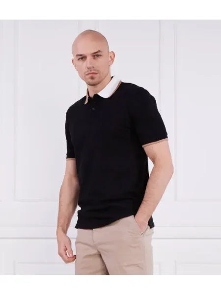 BOSS BLACK Polo Parlay negru