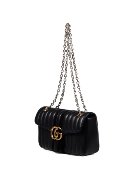 Matlasat geantă Gucci din piele negru