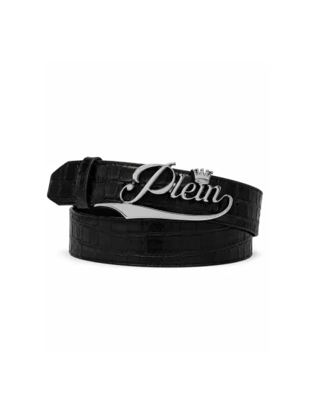 Pasek Philipp Plein skórzany czarny