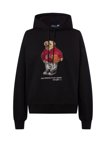 Polo Ralph Lauren bluza z kapturem Kobiety nadruk S czarny