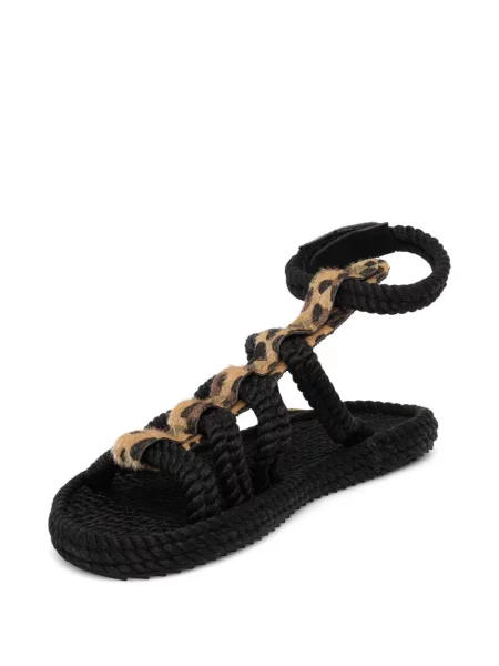 Sandale Bohonomad cu imagine cu model leopard negru