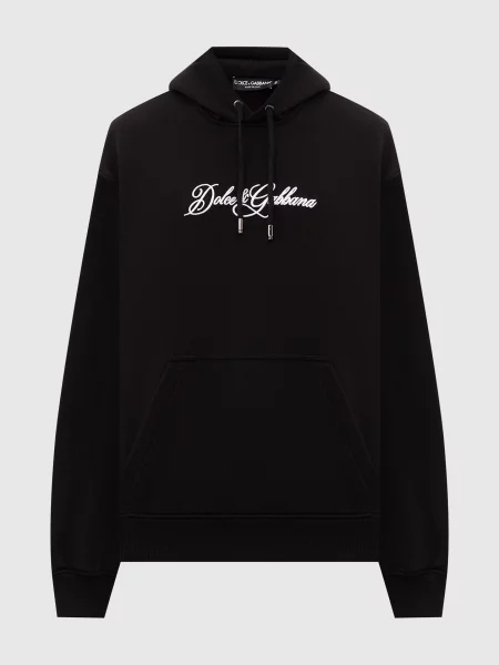Худі з вишивкою логотипа Dolce&gabbana чорне