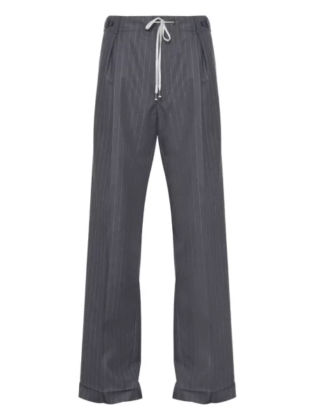 Pantaloni Maison Margiela cu dungi plisate gri